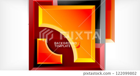 Geometric design abstract background - circles and triangles 122099802