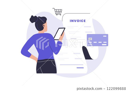 Illustration of invoice concept Illustration of invoice concept 122099888