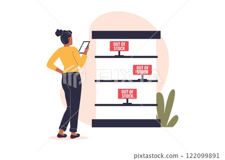 Illustration of out of stock 122099891