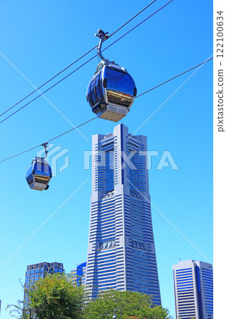 Scenery of Yokohama Landmark Tower and Yokohama Air Cabin, Yokohama City, Kanagawa Prefecture 122100634
