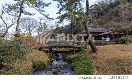 冬天的橫濱市風景名勝三溪園 122101301