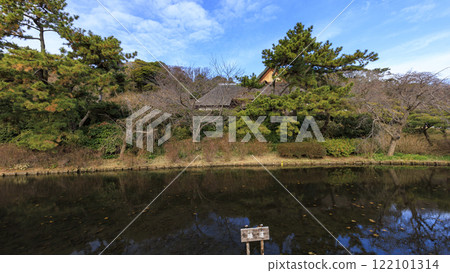 冬天的橫濱市風景名勝三溪園 冬天的橫濱市風景名勝三溪園 122101314