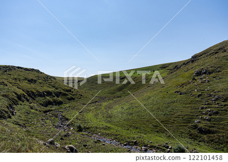 Rural landscape with canyon and river Rural landscape with canyon and river 122101458