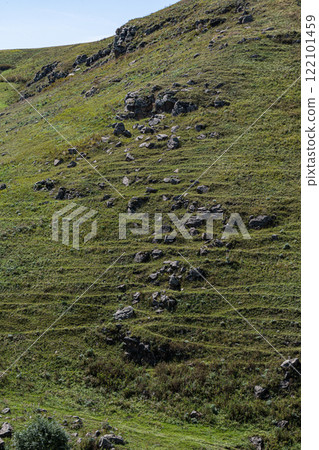 Rural landscape with canyon and river Rural landscape with canyon and river 122101459