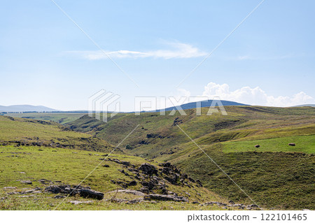 Rural landscape with canyon and river Rural landscape with canyon and river 122101465