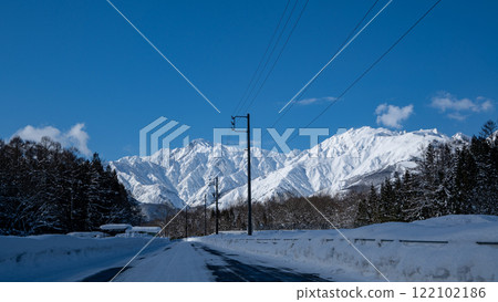 Winter in the Northern Alps, Mount Goryu, Hakuba Village, Nagano Prefecture 122102186