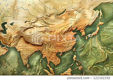 Map showing the Silk Road 122102292