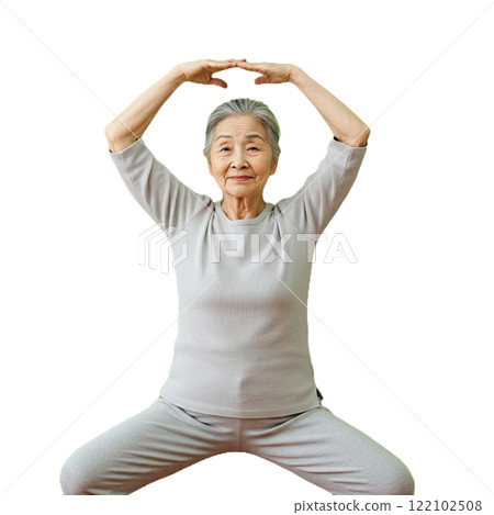 Elderly people exercising Elderly people exercising 122102508