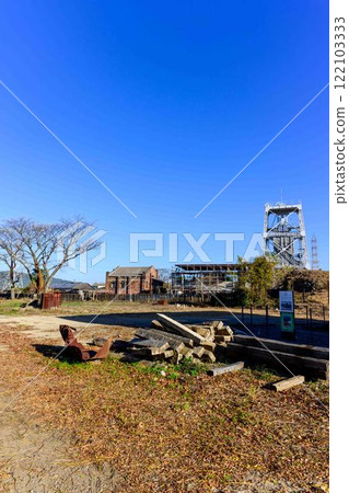 秋日陽光明媚的「日本明治工業革命遺址」萬田子站（荒尾市） 122103333