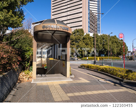 Chuo Ward Tsukiji Market Station Underground bicycle parking lot entrance Chuo Ward Tsukiji Market Station Underground bicycle parking lot entrance 122103455
