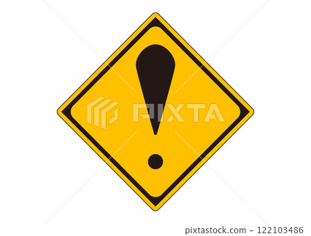 Road sign "Other dangers" warning sign illustration and pictogram material Road sign "Other dangers" warning sign illustration and pictogram material 122103486