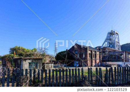 "Meiji Industrial Revolution Heritage Sites of Japan" with a clear autumn sky as a backdrop - Manda Mine Station (Arao City) 122103529