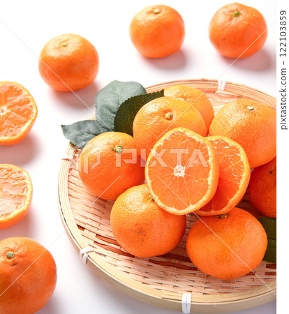 Mandarin oranges (white background) 122103859