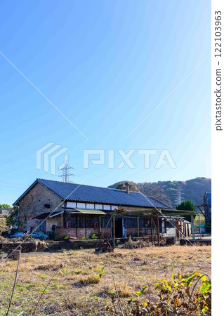 "Meiji Industrial Revolution Heritage Sites of Japan" with a clear autumn sky as a backdrop - Manda Mine Station (Arao City) 122103963