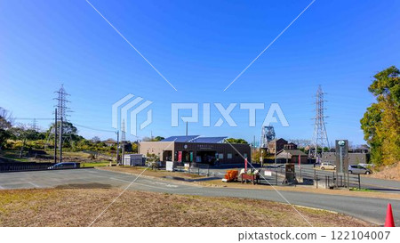 A view of the "Meiji Industrial Revolution Heritage Sites of Japan" with a clear autumn sky in the background, Manda Pit Station (Arao City) A view of the "Meiji Industrial Revolution Heritage Sites of Japan" with a clear autumn sky in the background, Manda Pit Station (Arao City) 122104007