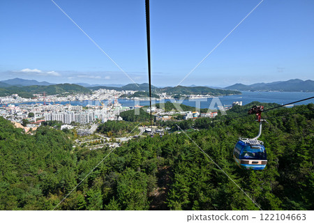 [Korea/South Gyeongsang Province] View of Tongyeong from the Tongyeong Cable Car 122104663
