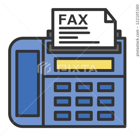 用於發送和接收文字的傳真機的插圖 122105160