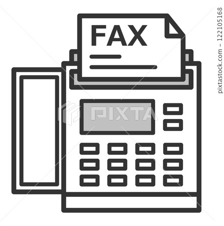 用於發送和接收文字的傳真機的插圖 122105168