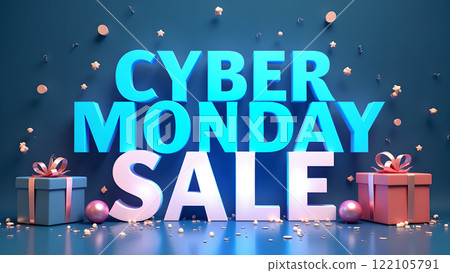 Cyber Monday Sale blue background Cyber Monday Sale blue background 122105791
