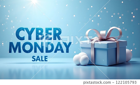 Cyber Monday Sale blue background 122105793