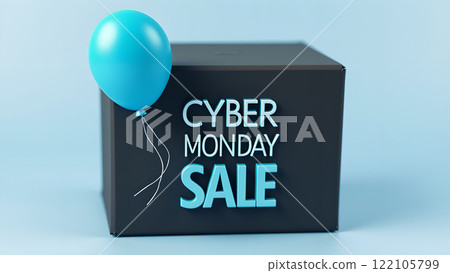 Cyber Monday Sale blue background 122105799