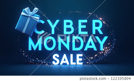Cyber Monday Sale blue background Cyber Monday Sale blue background 122105804