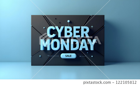 Cyber Monday Sale blue background 122105812