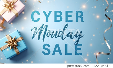 Cyber Monday Sale blue background Cyber Monday Sale blue background 122105818