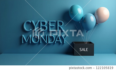 Cyber Monday Sale blue background Cyber Monday Sale blue background 122105819