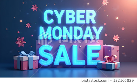 Cyber Monday Sale blue background Cyber Monday Sale blue background 122105829