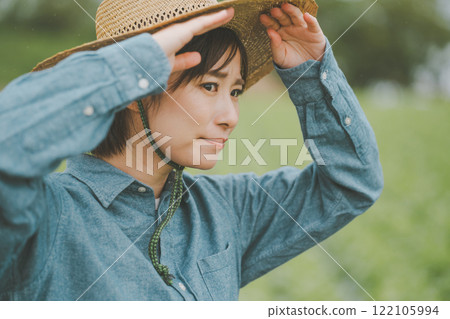 Farmer and rain Farmer and rain 122105994