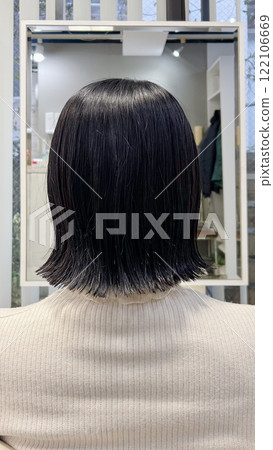 美容院鮑伯頭髮的女人 美容院鮑伯頭髮的女人 122106669