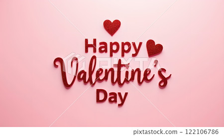 happy valentine day love pink background 122106786