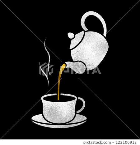 Silver, gorgeous, luxury, high-class, black background, background, black, cut-out, silhouette, illustration, design, 122106912