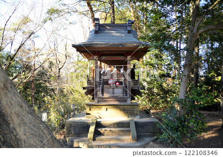 Fukaya City, Saitama Prefecture, Futahashira Shrine, a branch shrine of Hitomi Sengen Shrine, located on Mount Sengen Fukaya City, Saitama Prefecture, Futahashira Shrine, a branch shrine of Hitomi Sengen Shrine, located on Mount Sengen 122108346