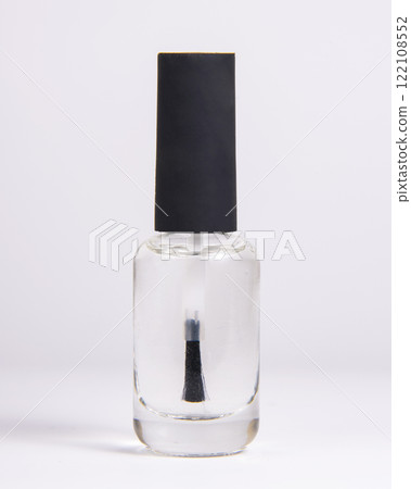 Nail polish bottle glass on white background mockup Nail polish bottle glass on white background mockup 122108552