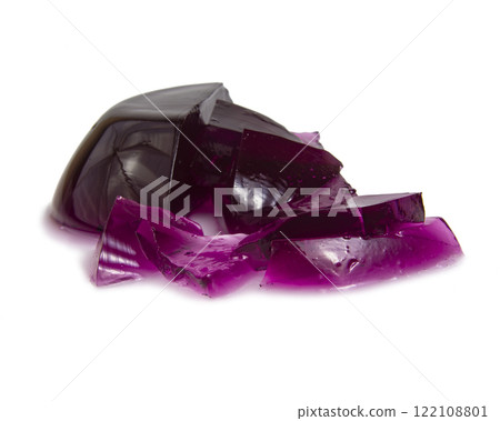 Fruit berry jelly isolated on the white background 122108801