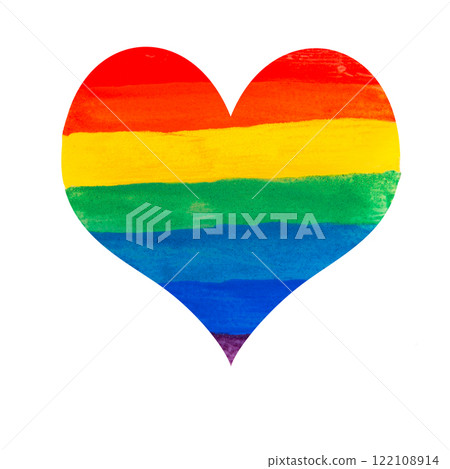 Rainbow paint flag art lgbt symbol isolated on the white background 122108914