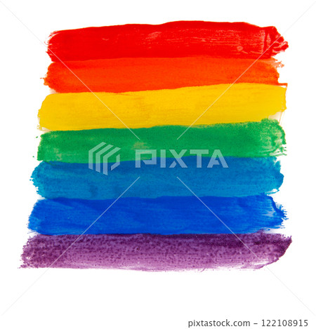 Rainbow paint flag art lgbt symbol isolated on the white background 122108915