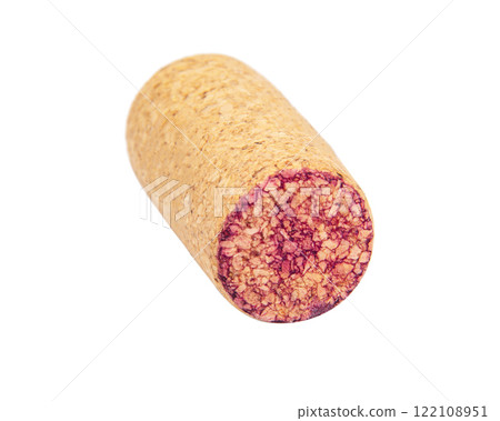 Wine cork vintage isolated on the white background 122108951