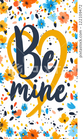 Postcard background or poster with text and flower for congratulations on Valentine's Day Postcard background or poster with text and flower for congratulations on Valentine's Day 122109472