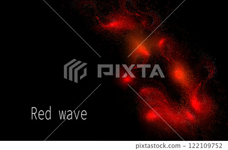 Chaotic isolated fiber in red shade, tinsel fog, design component Chaotic isolated fiber in red shade, tinsel fog, design component 122109752