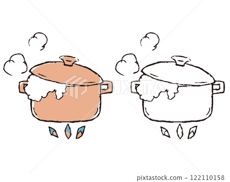 A pot of overflowing water drawn with a pen 122110158