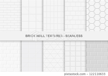 Collection of seamless brick wall textures. Collection of seamless brick wall textures. 122110633