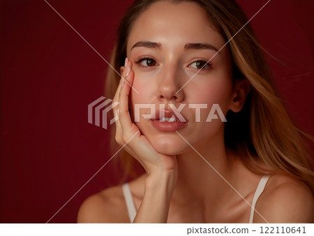 Half-Japanese woman skin care image 122110641