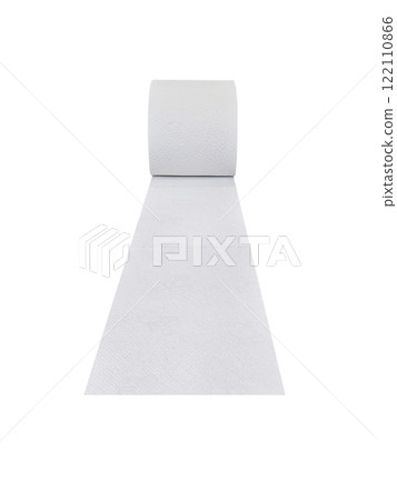 Tissue paper or toilet paper in roll is isolated on white background 122110866