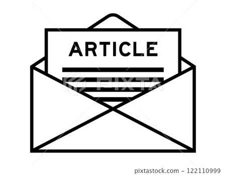Envelope and letter sign with word article as the headline 122110999