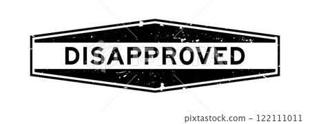 Grunge black disapproved word hexagon rubber seal stamp on white background Grunge black disapproved word hexagon rubber seal stamp on white background 122111011