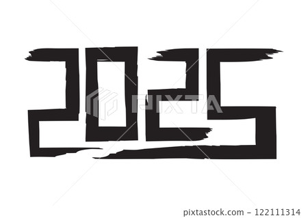 2025 year logo text design 122111314