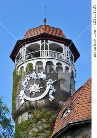 The water tower is an architectural monument in the city of Svetlogorsk The water tower is an architectural monument in the city of Svetlogorsk 122111528